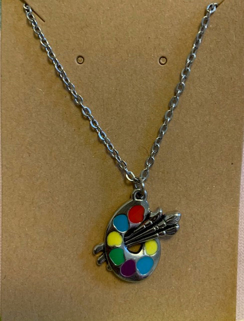 Colorful Artist Palette Necklace