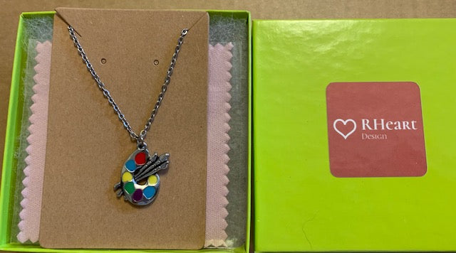 Colorful Artist Palette Necklace