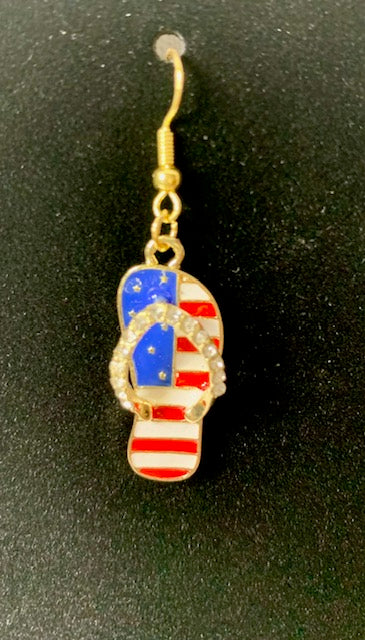 Patriotic Sandal Earrings