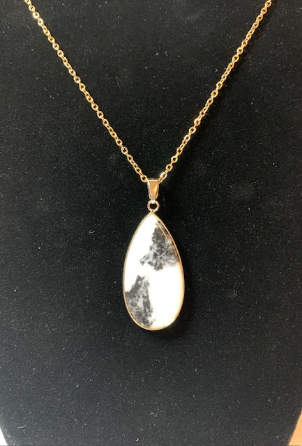 Zebra Jasper Stone Necklace